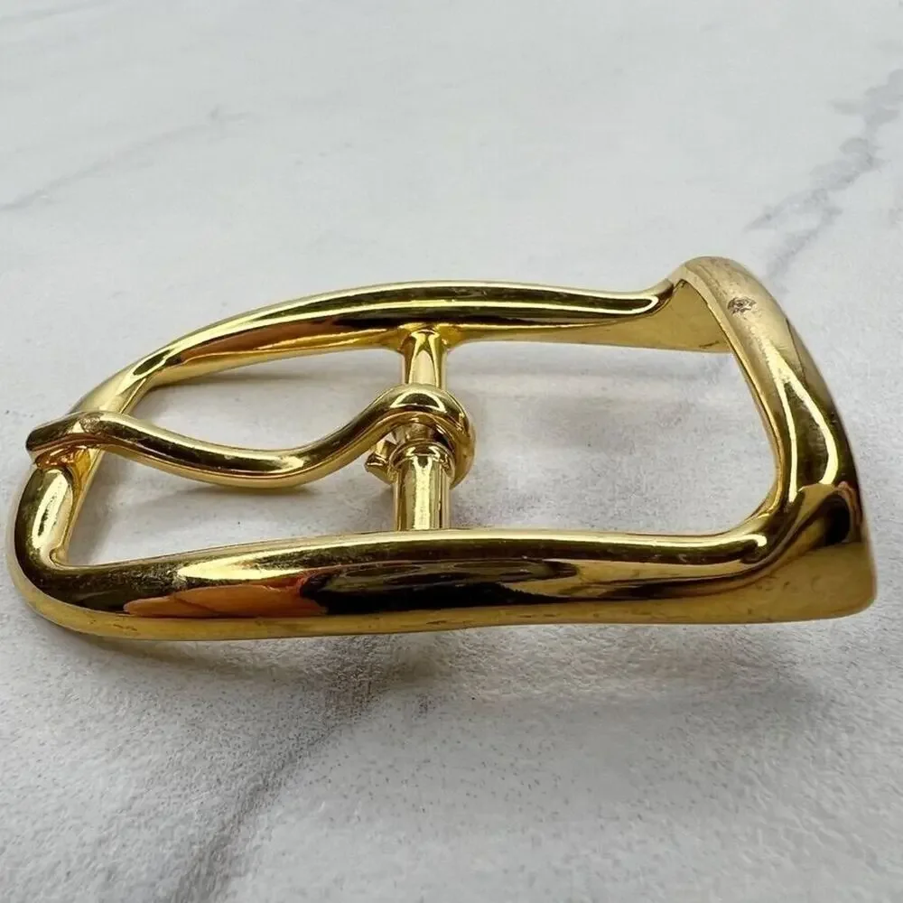Vintage Gold Tone Simple Basic Belt Buckle for up to 1 Inch Belt
